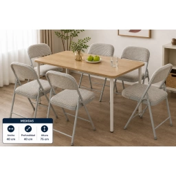 SILLA PLEGABLE GRISX6