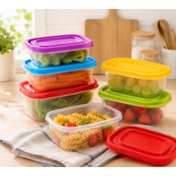 SET DE 5 TUPPERS TAPA COLORESX36