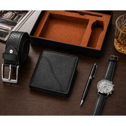 SET BILLETERA+CINTURON+RELOJ+LAPICERAX60