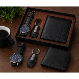 SET BILLETERA+LLAVERO+RELOJX100