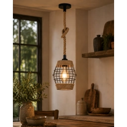 LAMPARA COLGANTE DE CA�AMOX10